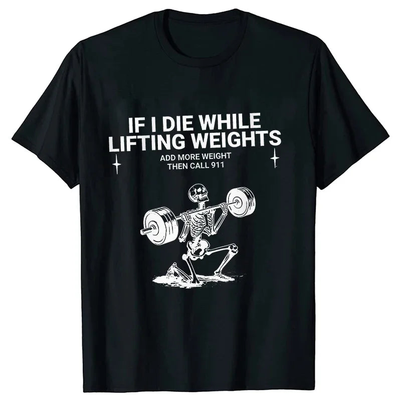 Gym Workout T-shirts for Men Clothing Funny Weightlifting