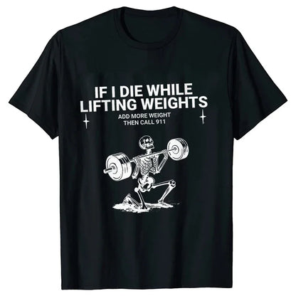 Gym Workout T-shirts for Men Clothing Funny Weightlifting