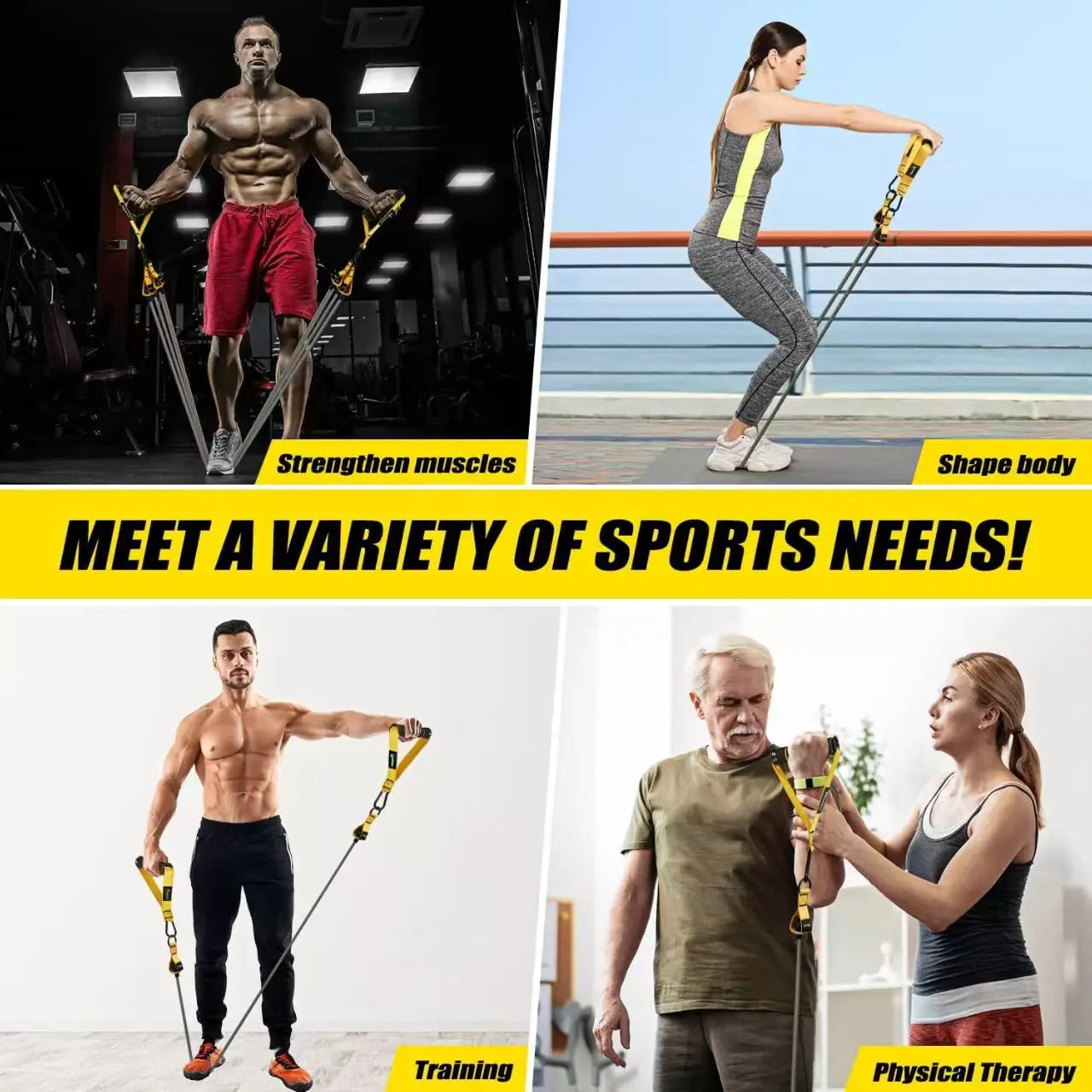 12 pieces of high-intensity tension rope training