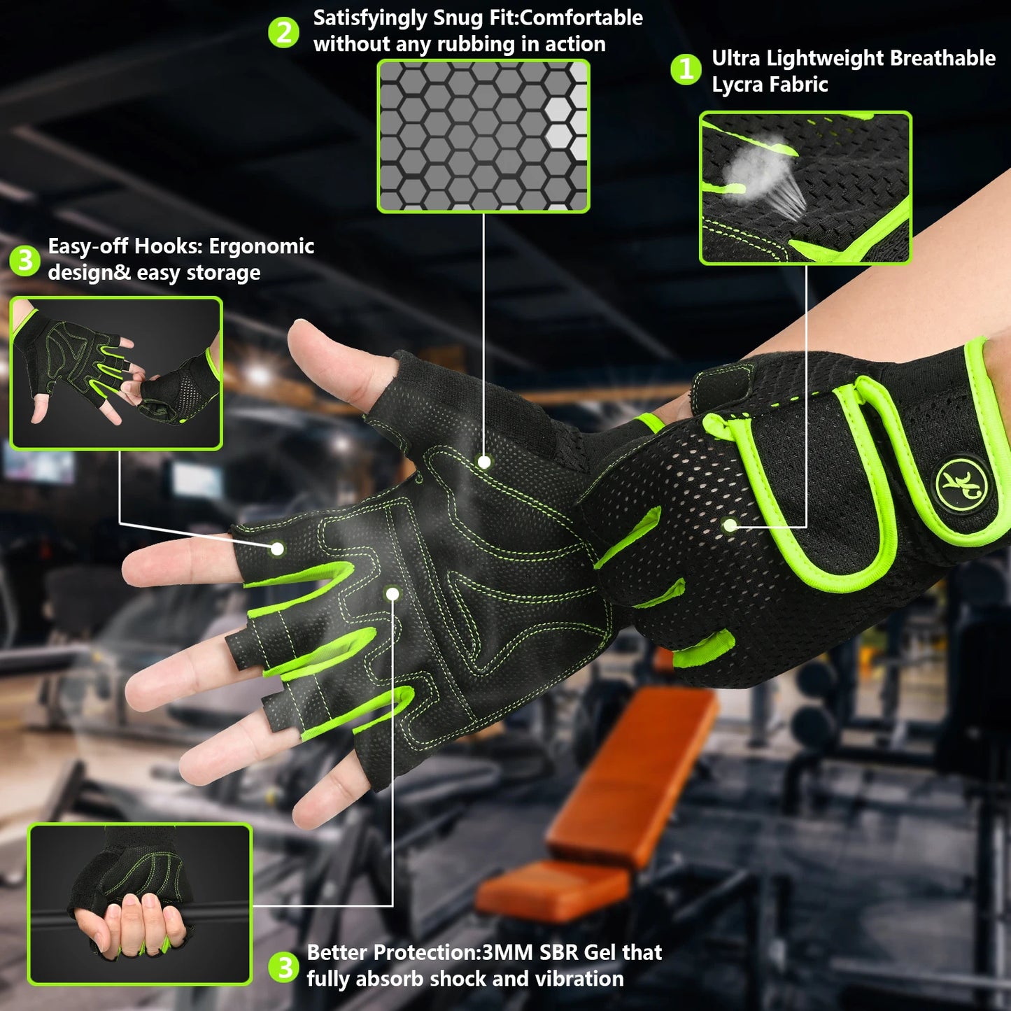 Gym Gloves for Men Women Weight Lifting Fitness Gloves