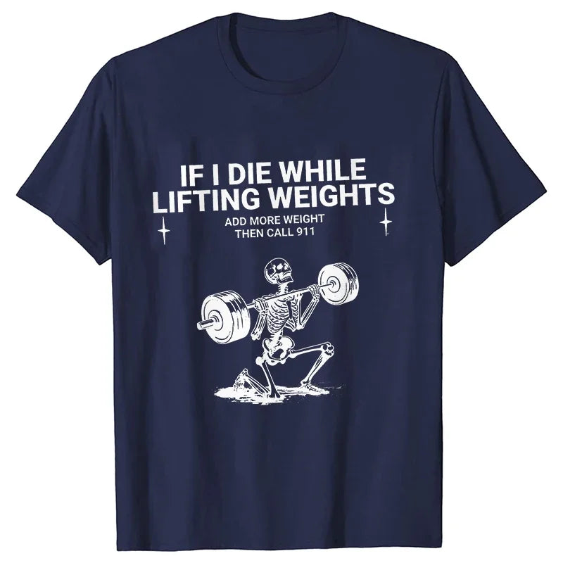 Gym Workout T-shirts for Men Clothing Funny Weightlifting