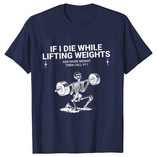 Gym Workout T-shirts for Men Clothing Funny Weightlifting