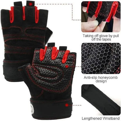 Gym Gloves for Men Women Fitness Weight Lifting Wristband