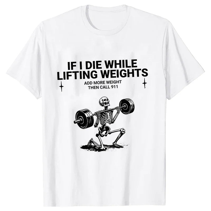 Gym Workout T-shirts for Men Clothing Funny Weightlifting