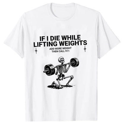 Gym Workout T-shirts for Men Clothing Funny Weightlifting