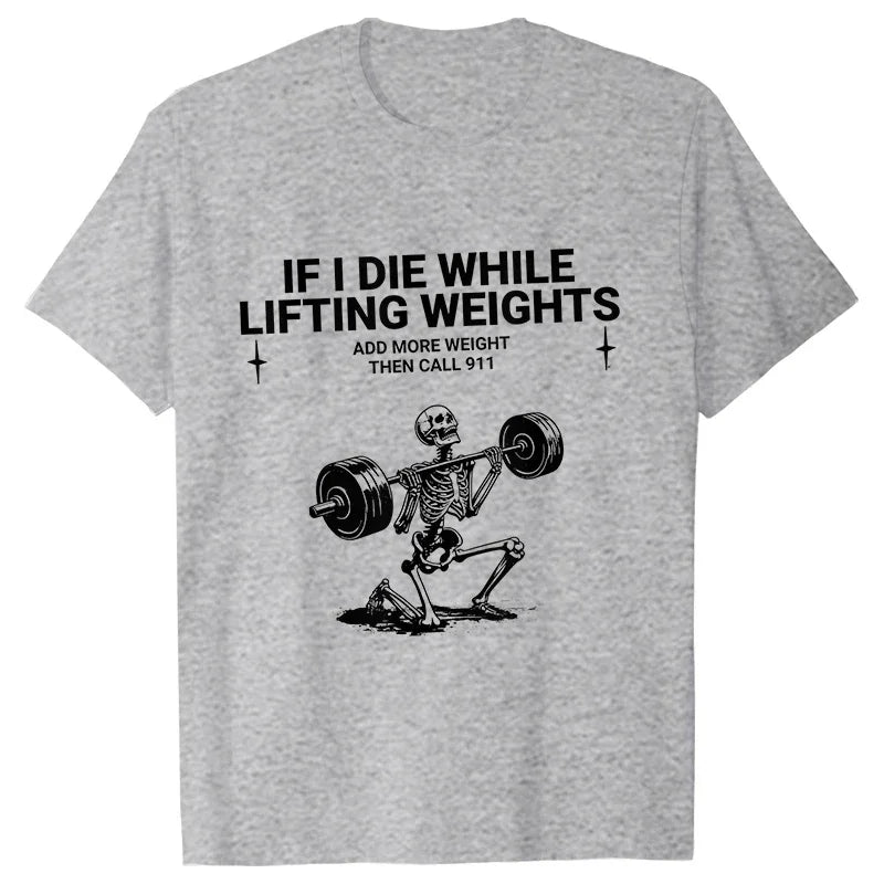 Gym Workout T-shirts for Men Clothing Funny Weightlifting